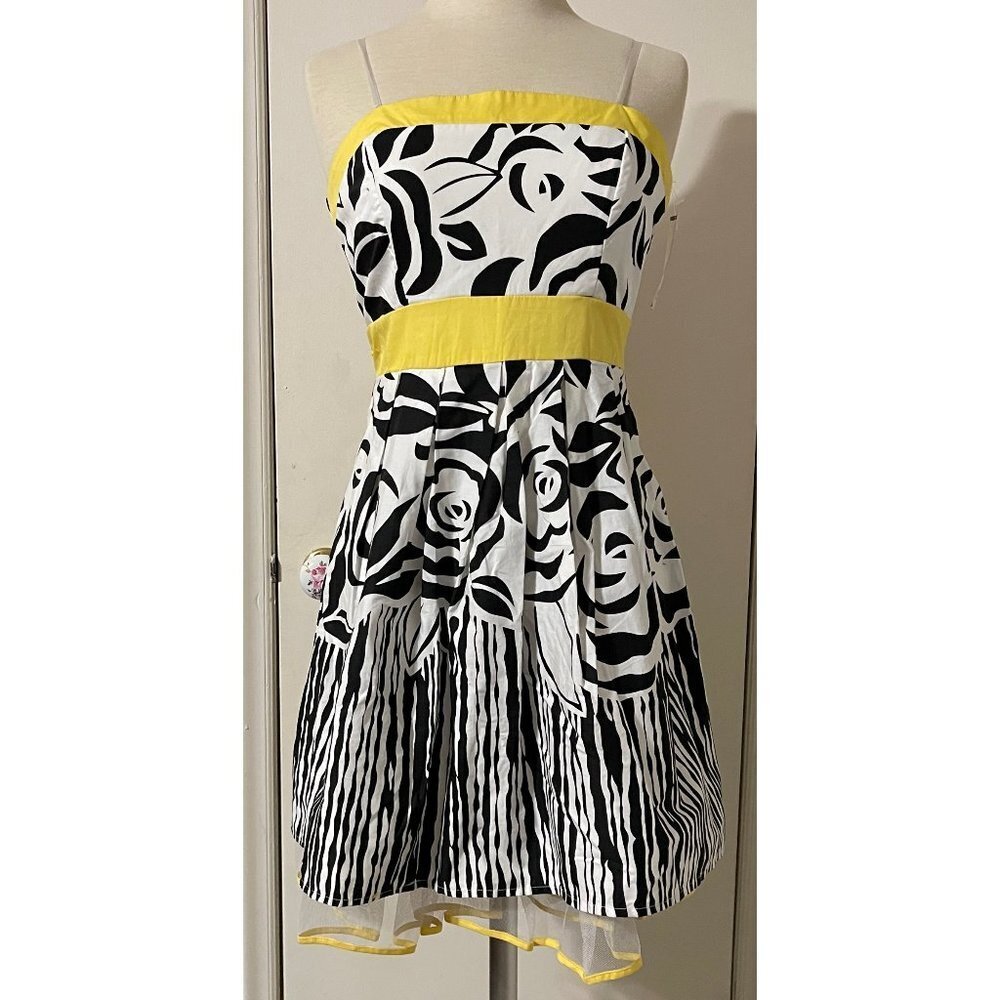 NWT City Triangles Black/White/Yellow Sundress Size 9